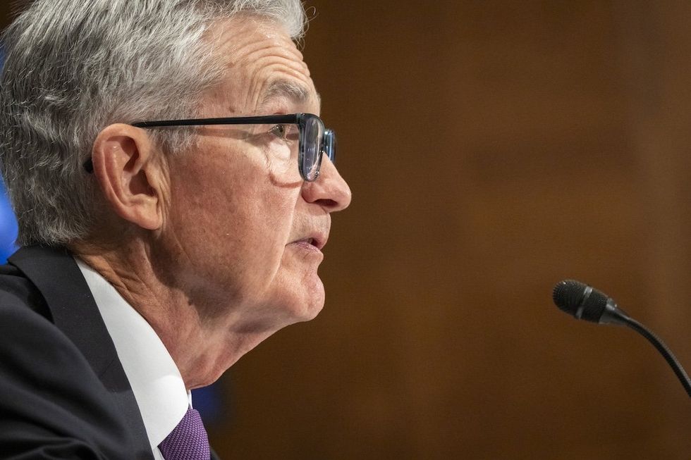 Federal Reserve Chair Jerome Powell testifies to the Senate Banking Committee in Washington, DC.