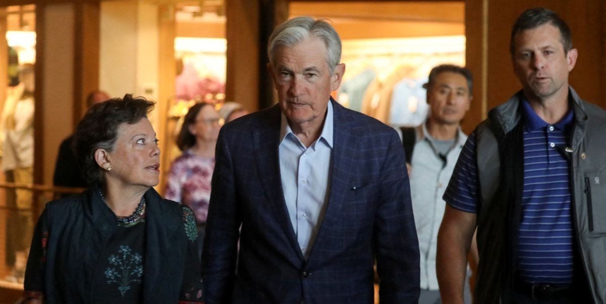 ​Federal Reserve Chairman Jerome Powell attends the Federal Reserve Bank of Kansas City's 2025 Jackson Hole economic symposium, "Labor Markets in Transition: Demographics, Productivity, and Macroeconomic Policy" in Jackson Hole, Wyoming, U.S., August 21, 2025. 