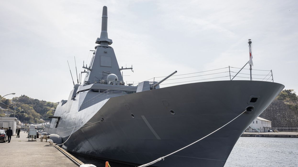 FFM Mogami at the Yokosuka Naval Base on April 8, 2025.