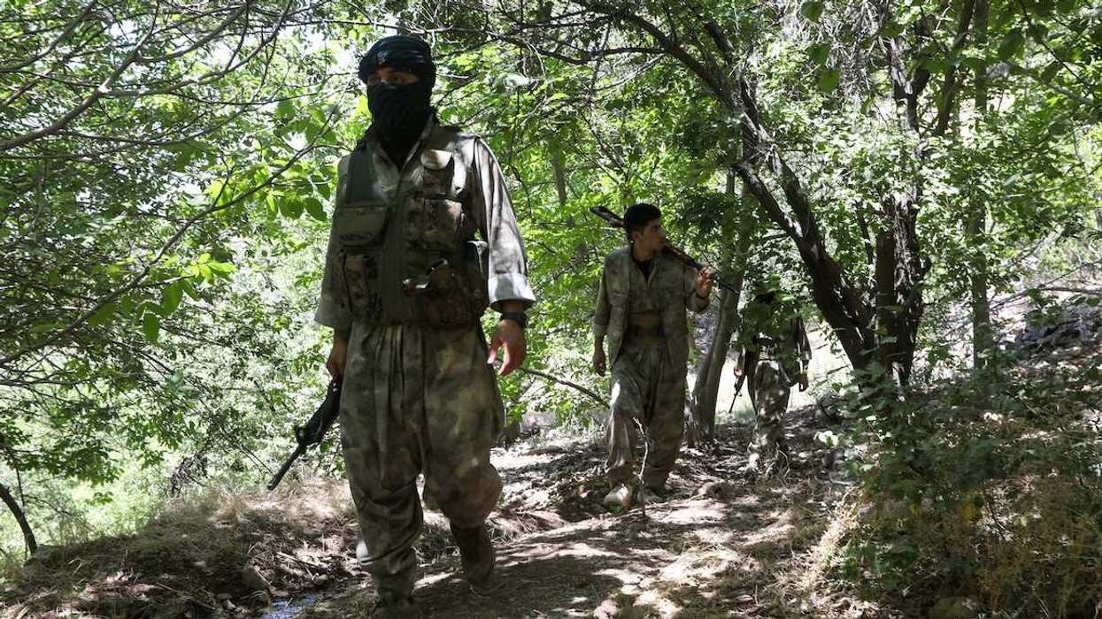 Fighters from the Kurdistan Free Life Party (PJAK), an Iranian Kurdish opposition group, are pictured near the border with Iran in Iraq's Kurdistan Region, in the outskirts of Sulaimaniya, Iraq, June 21, 2025.
