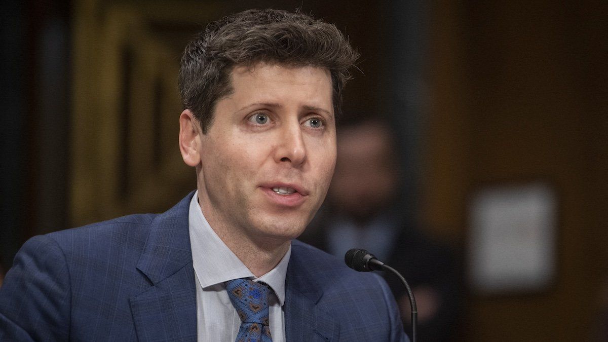 ​File photo dated May 16, 2023 shows Samuel Altman, CEO, OpenAI, offers his opening statement during a Senate Committee hearing