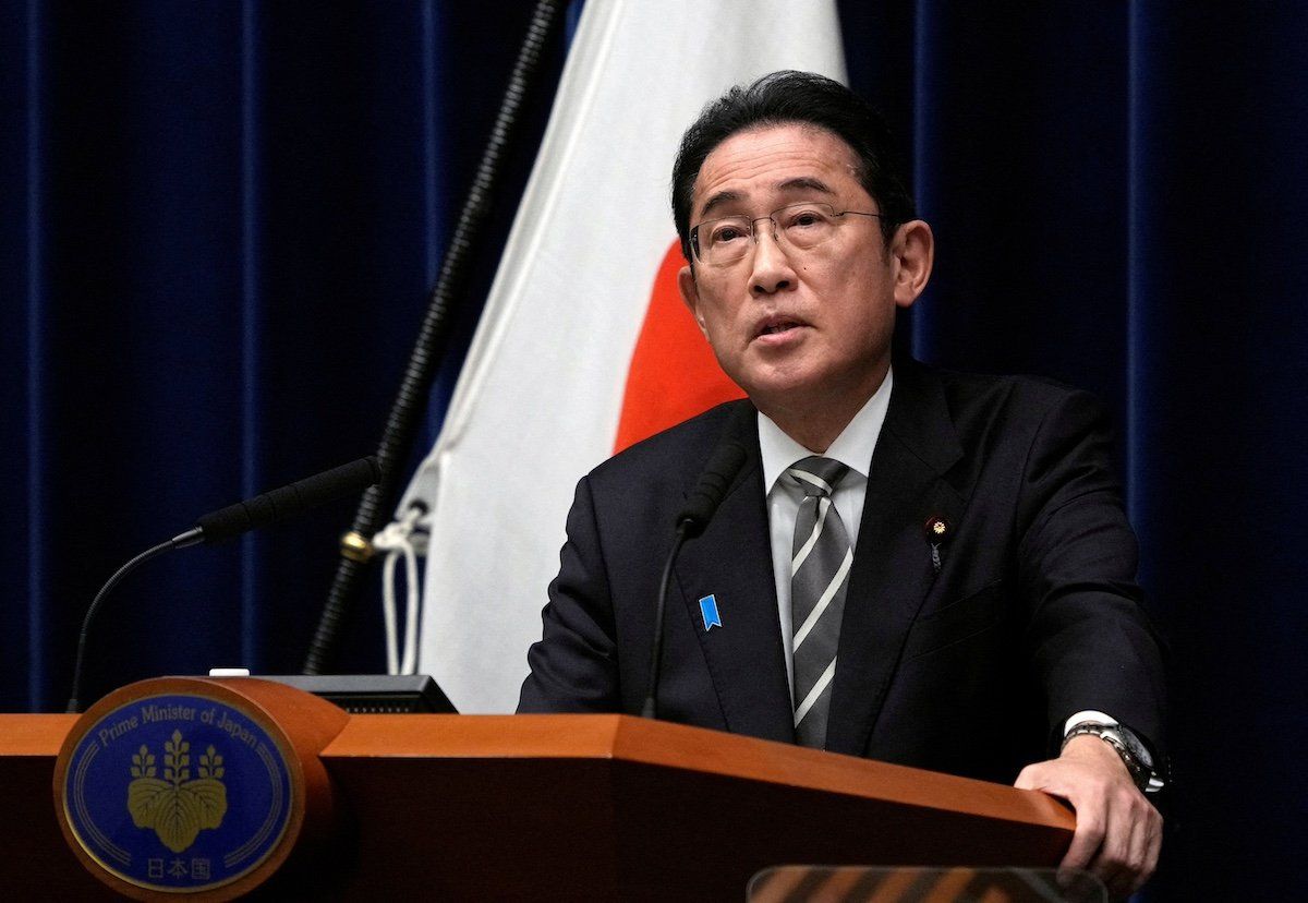 FILE PHOTO: Japanese Prime Minister Fumio Kishida speaks during a news conference at the prime minister's office in Tokyo, Japan, 13 December 2023. Prime Minister Kishida said he will replace several ministers implicated in a political fundraising scandal.
