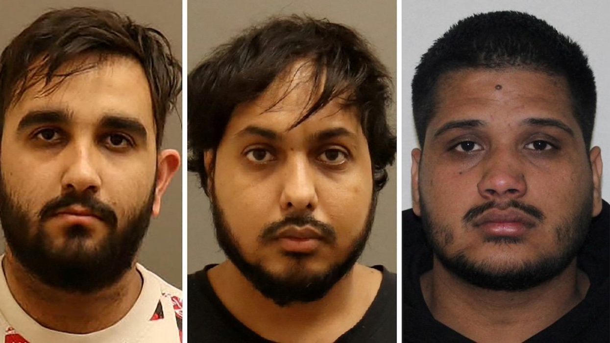 FILE PHOTO: Karan Brar, Kamalpreet Singh and Karanpreet Singh, the three individuals charged with first-degree murder and conspiracy to commit murder in relation to the murder in Canada of Sikh separatist leader Hardeep Singh Nijjar in 2023, are seen in a combination of undated photographs released by the Integrated Homicide Investigation Team (IHIT).