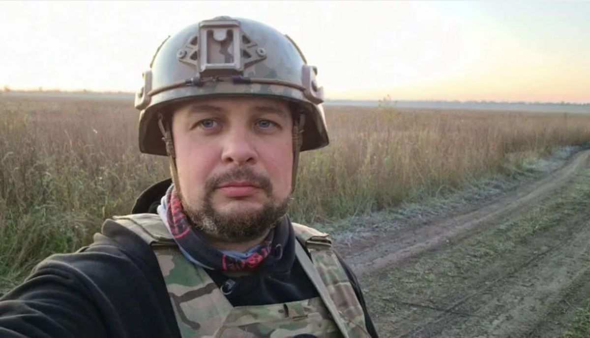 File photo of pro-war Russian military blogger Vladlen Tatarsky making a selfie video in Ukraine frontline.