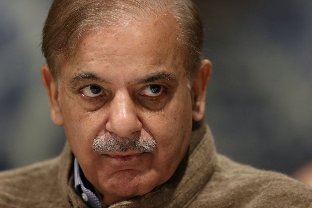 ​FILE PHOTO: Pakistan's Prime Minister Shehbaz Sharif attends a summit on climate resilience in Pakistan, months after deadly floods in the country, at the United Nations, in Geneva, Switzerland, January 9, 2023. 