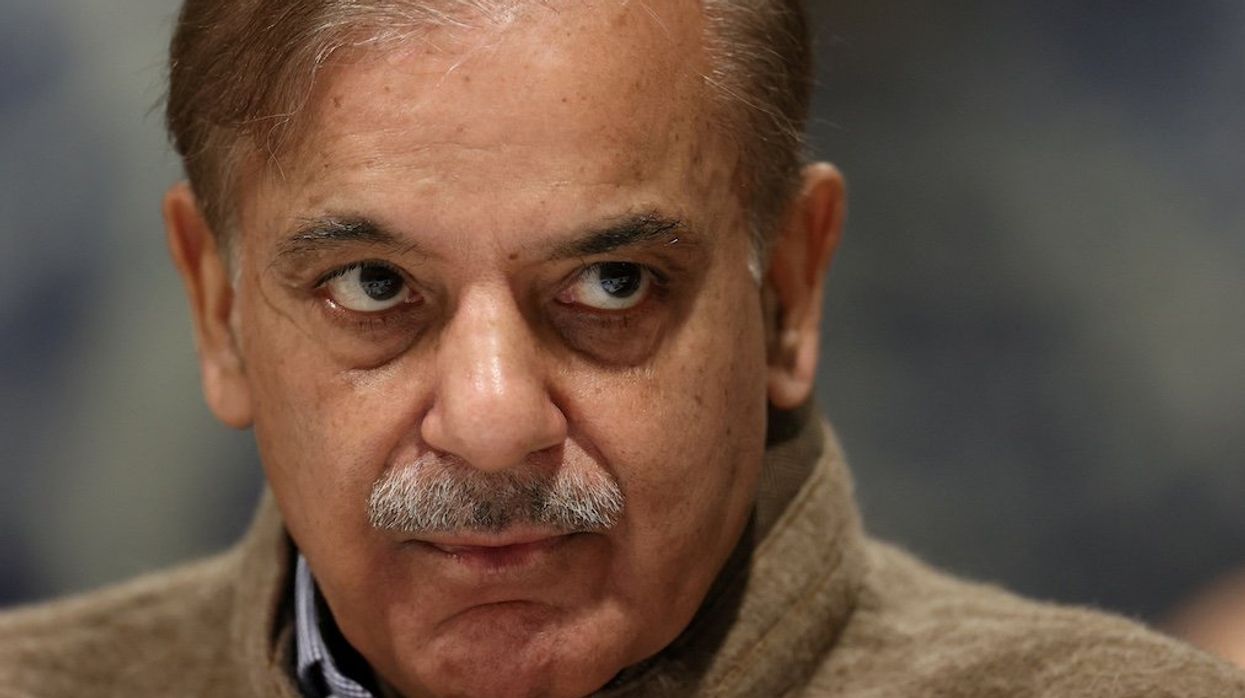 FILE PHOTO: Pakistan's Prime Minister Shehbaz Sharif attends a summit on climate resilience in Pakistan, months after deadly floods in the country, at the United Nations, in Geneva, Switzerland, January 9, 2023.