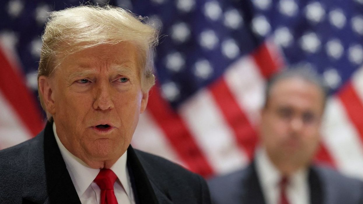 FILE PHOTO: Republican presidential candidate and former U.S. President Donald Trump speaks during a press conference at one of his properties after attending a hearing in his criminal court case on charges stemming from hush money paid to a porn star in New York City, U.S., March 25, 2024.