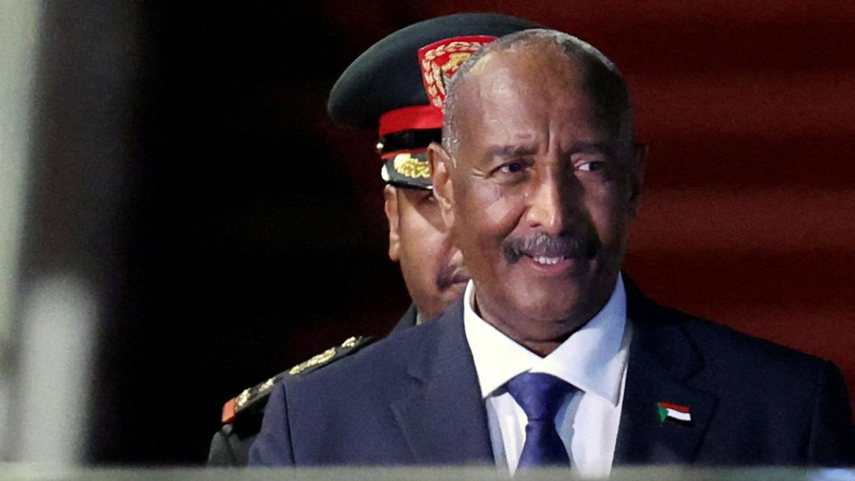 FILE PHOTO: Sudan's army chief Abdel Fattah al-Burhan arrives at Beijing Capital International Airport before the Forum on China-Africa Cooperation (FOCAC) Summit, in Beijing, China September 3, 2024.