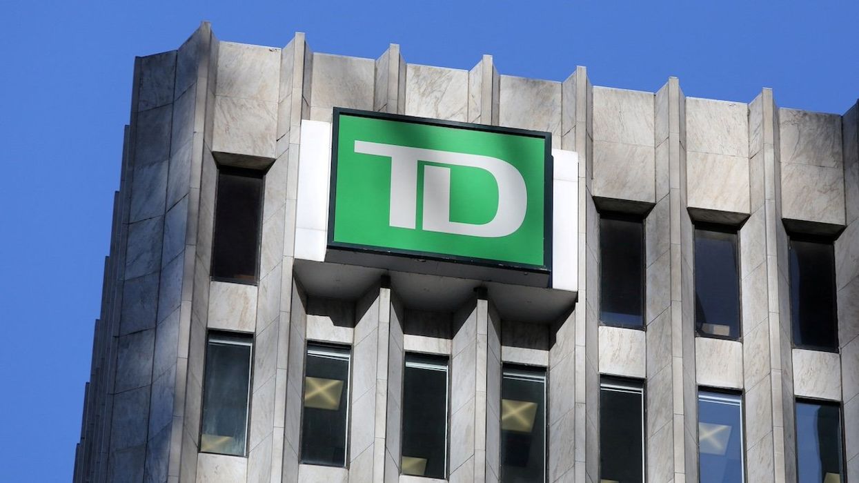 FILE PHOTO: The Toronto Dominion (TD) bank logo is seen on a building in Toronto, Ontario, Canada March 16, 2017.
