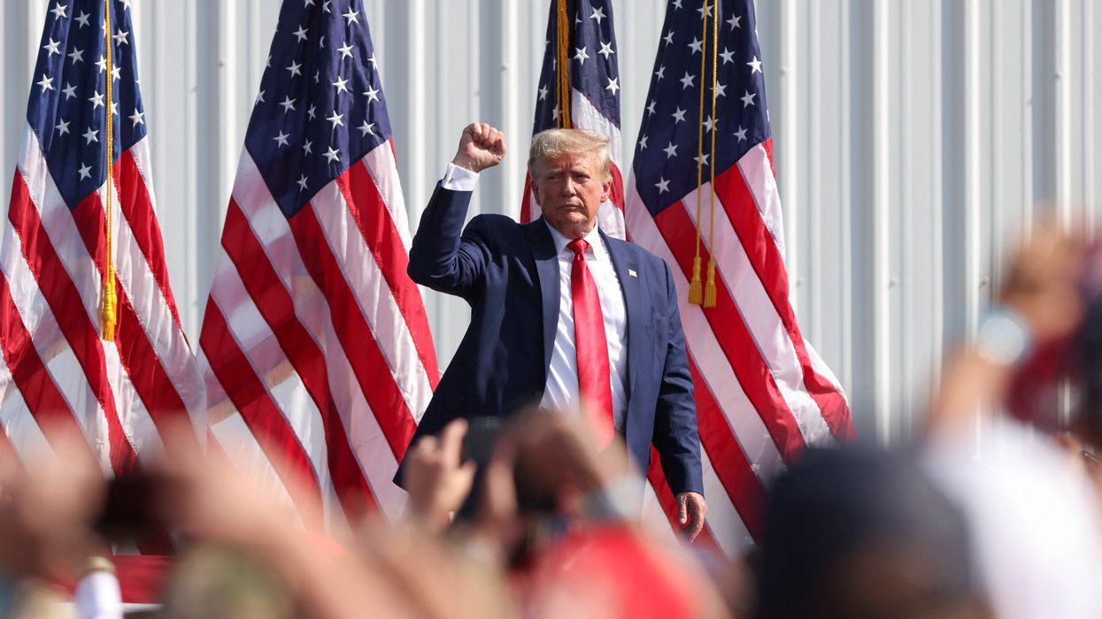 Former U.S. President and Republican presidential candidate Donald Trump attends a 2024 presidential election campaign event in Summerville, South Carolina.