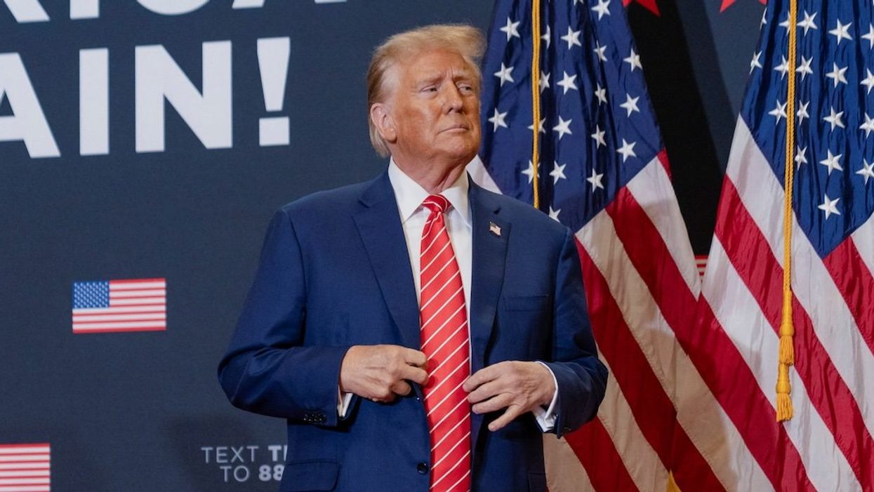 Former U.S. President and Republican presidential candidate Donald Trump attends a campaign event, in Clinton, Iowa, U.S., January 6, 2024.