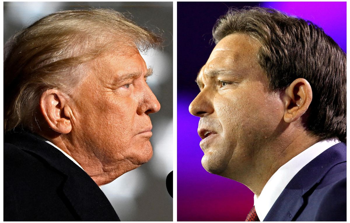 Former U.S. President Donald Trump and Florida Governor Ron DeSantis 