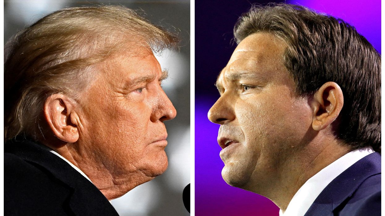 Former U.S. President Donald Trump and Florida Governor Ron DeSantis