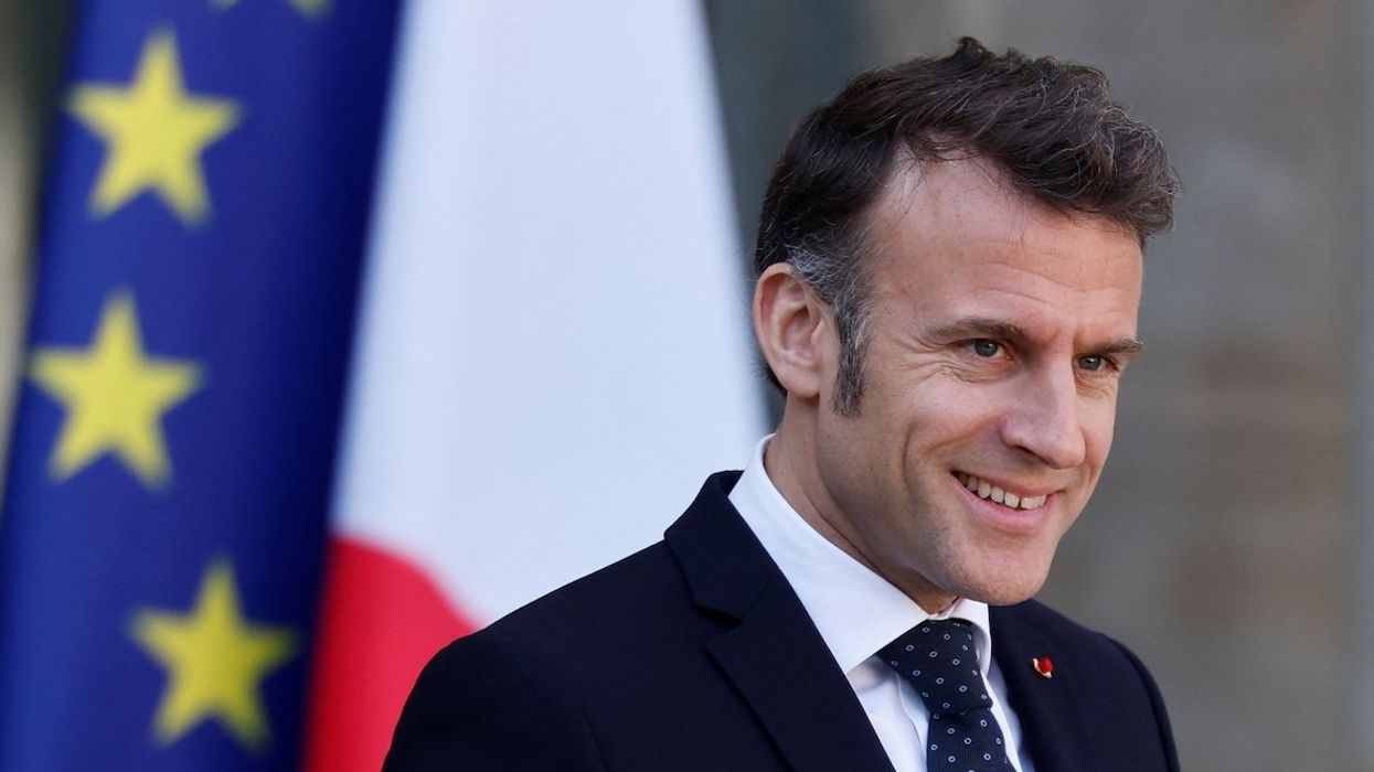 French President Emmanuel Macron at the Elysee Palace in Paris, France, on March 17, 2025.