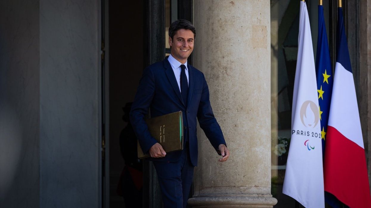 Gabriel Attal, the French Prime Minister, is leaving the Elysee Palace in Paris, France, on July 16, 2024, after the last Council of Ministers before Emmanuel Macron accepted his resignation.