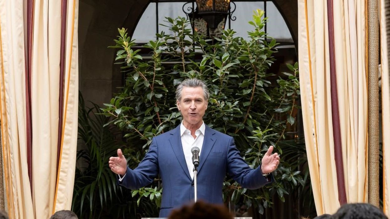 Gavin Newsom speaks at the Vogue World: Hollywood Announcement at the Chateau Marmont in West Hollywood, CA on March 26, 2025.