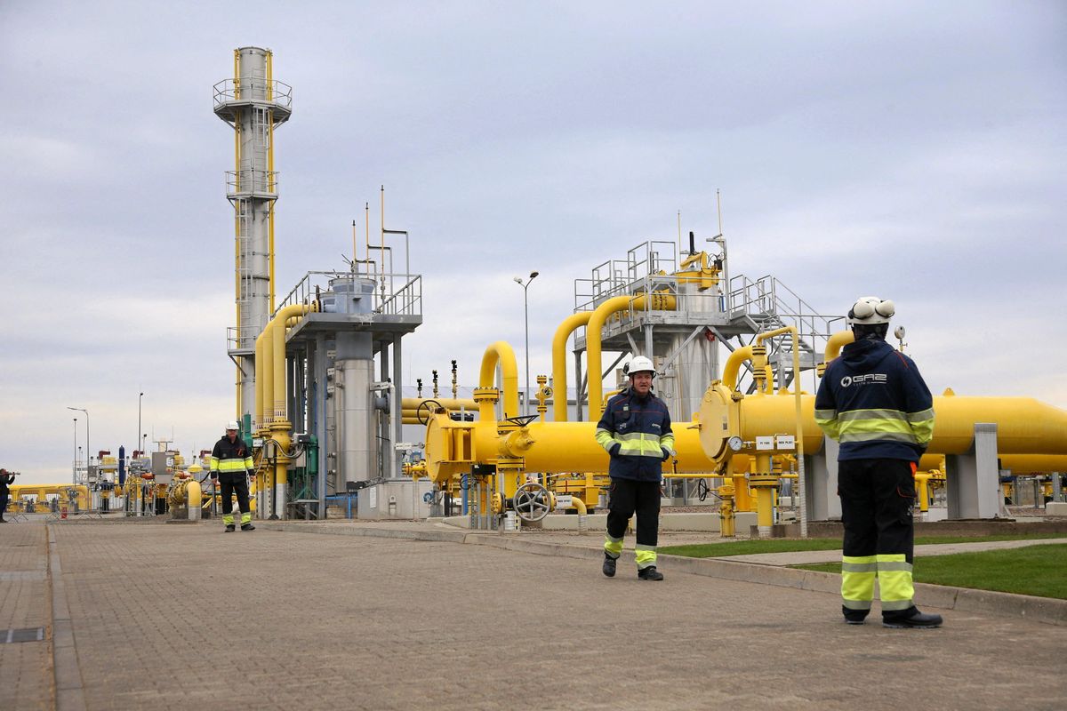 General view of a Baltic Pipe compressor station in Budno, Poland.