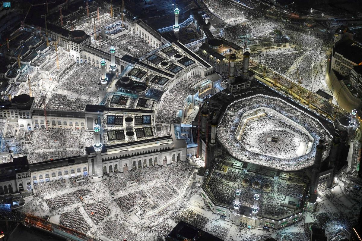 General view of the Grand Mosque during the holy month of Ramadan, in the holy city of Mecca, Saudi Arabia.