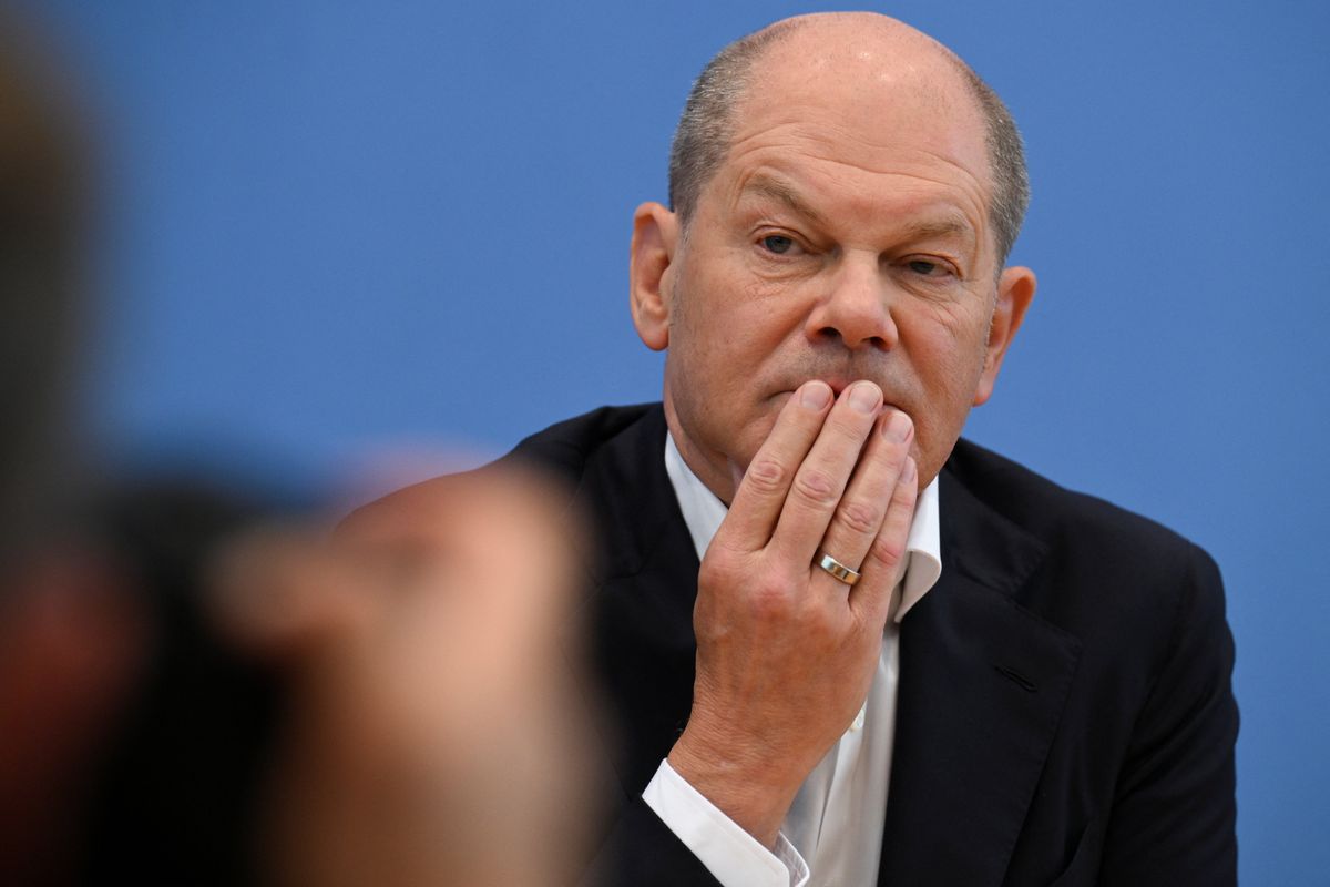 German Chancellor Scholz holds a press conference in Berlin