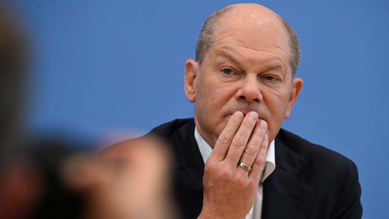 German Chancellor Scholz holds a press conference in Berlin
