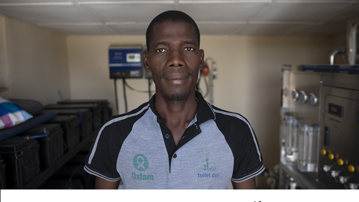 Goni Shariff, community volunteer at Eni's solar-powered well in Chibok, Nigeria