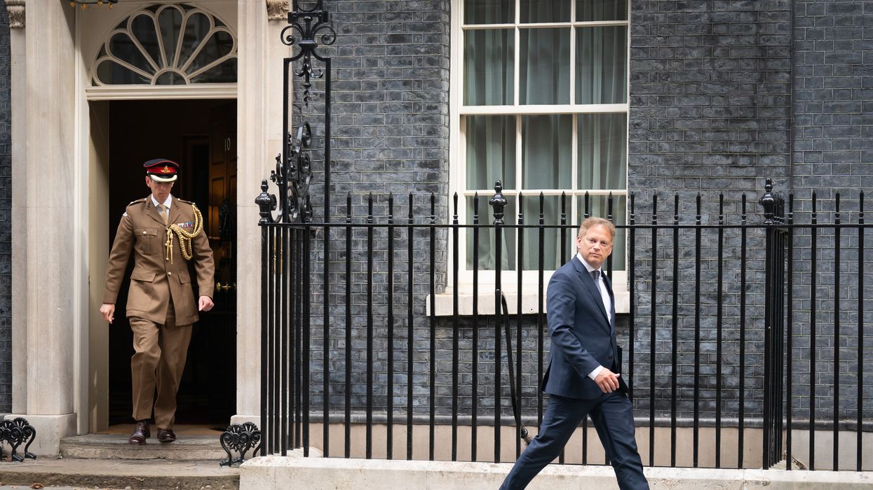 Grant Shapps leaves Downing Street after being appointed Defence Secretary in Prime Minister Rishi Sunak's mini-reshuffle.
