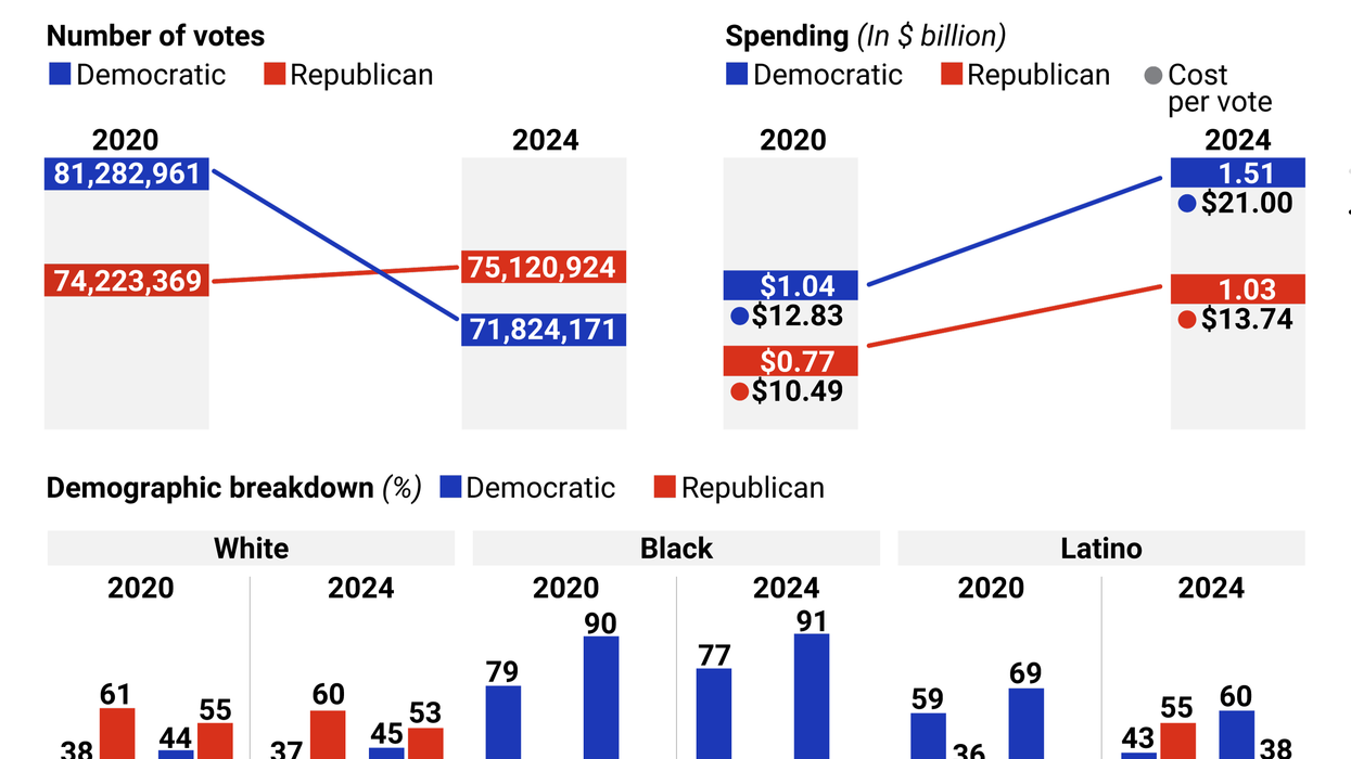 Graphic of exit poll data