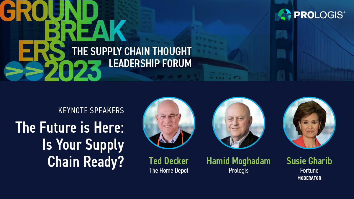 Ground Breakers 2023 Keynote speakers card: The future is here: Is your supply chain ready?