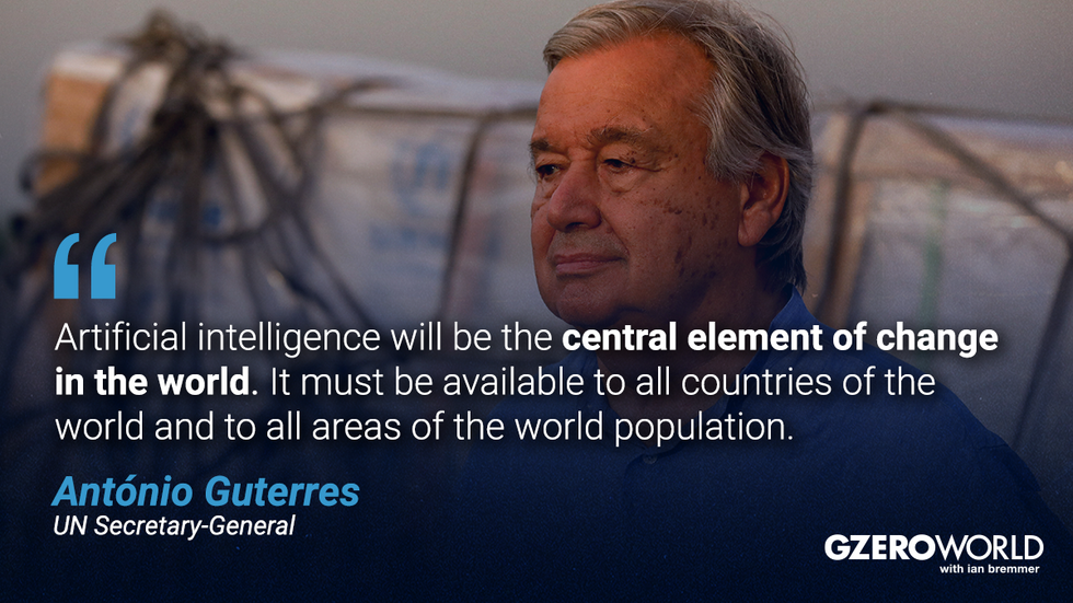 GZERO World with ian bremmer \u2014 most quotable moments of 2024 | Pictured: Ant\u00f3nio Guterres with quotes from him