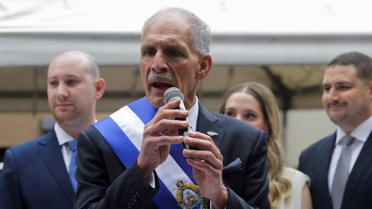 Honduras' new President Nasry Asfura addresses supporters after his swearing-in ceremony, outside the Congress building, in Tegucigalpa, Honduras, January 27, 2026.