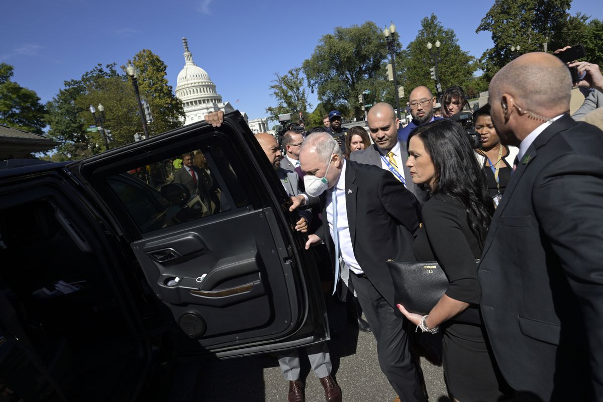 House Majority Leader Steve Scalise, R-La., is seen on Capitol Hill as House Republicans have decided to nominate Scalise for Speaker of the House on Oct. 11, 2023 in Washington, D.C.