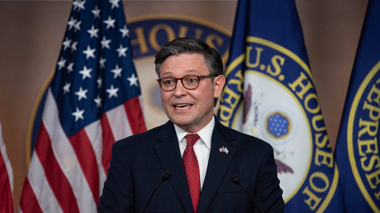 House Speaker Mike Johnson, R-LA, gives a press conference in the Capitol on Tuesday, Nov. 14, 2023, after leading a vote to avoid a government shutdown.
