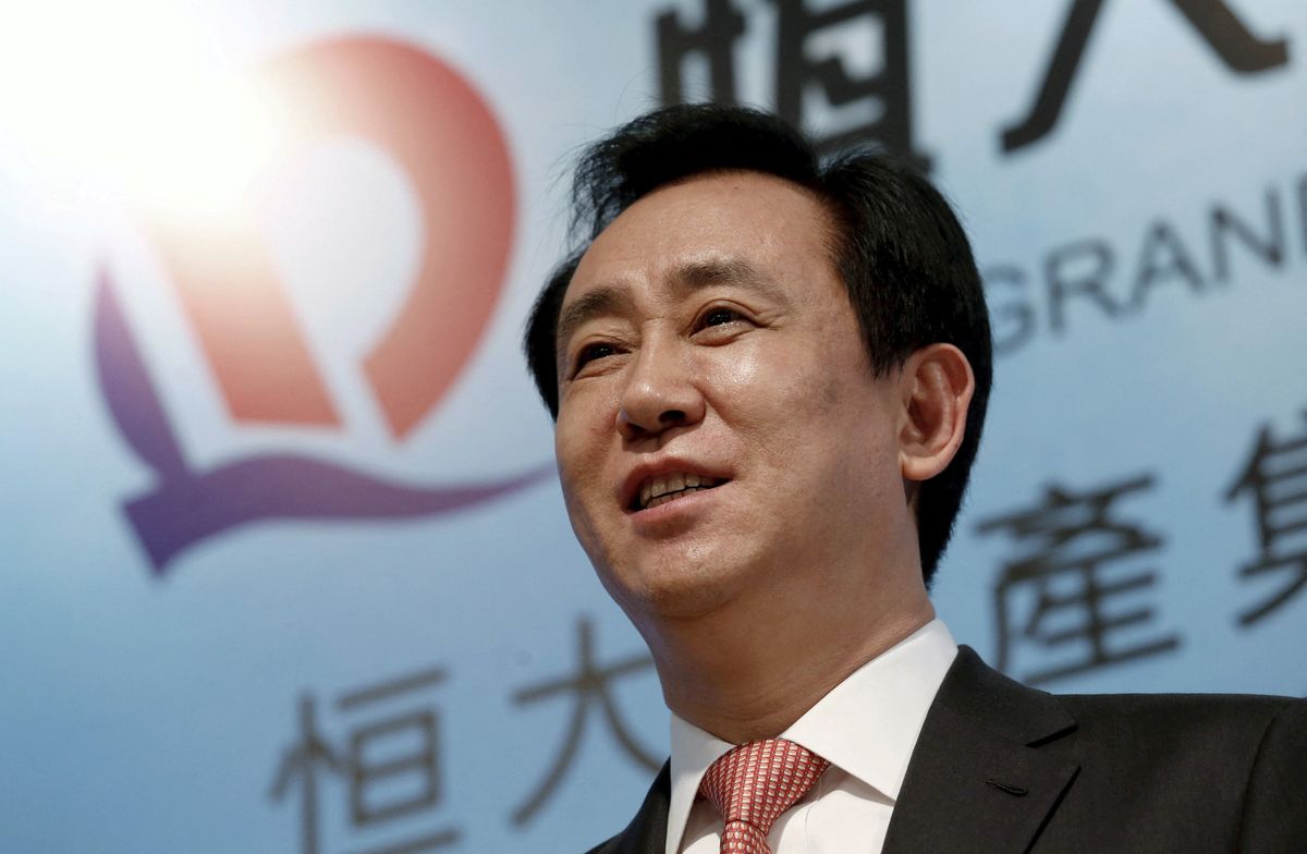 ​Hui Ka Yan, chairman of Evergrande Real Estate Group Ltd, at a news conference in 2016. 
