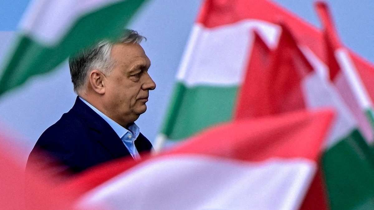 Hungarian Prime Minister Viktor Orbán in Budapest, Hungary, on March 23, 2026.