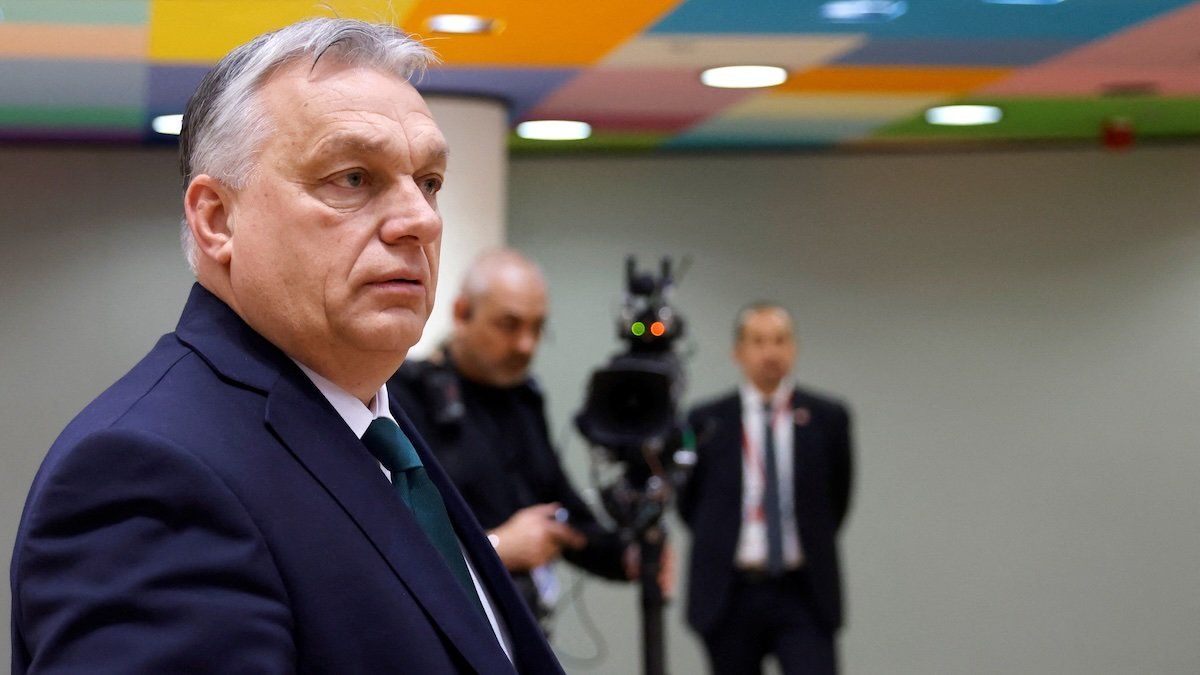 Hungary's Prime Minister Viktor Orban attends a European Union summit in Brussels, Belgium February 1, 2024.
