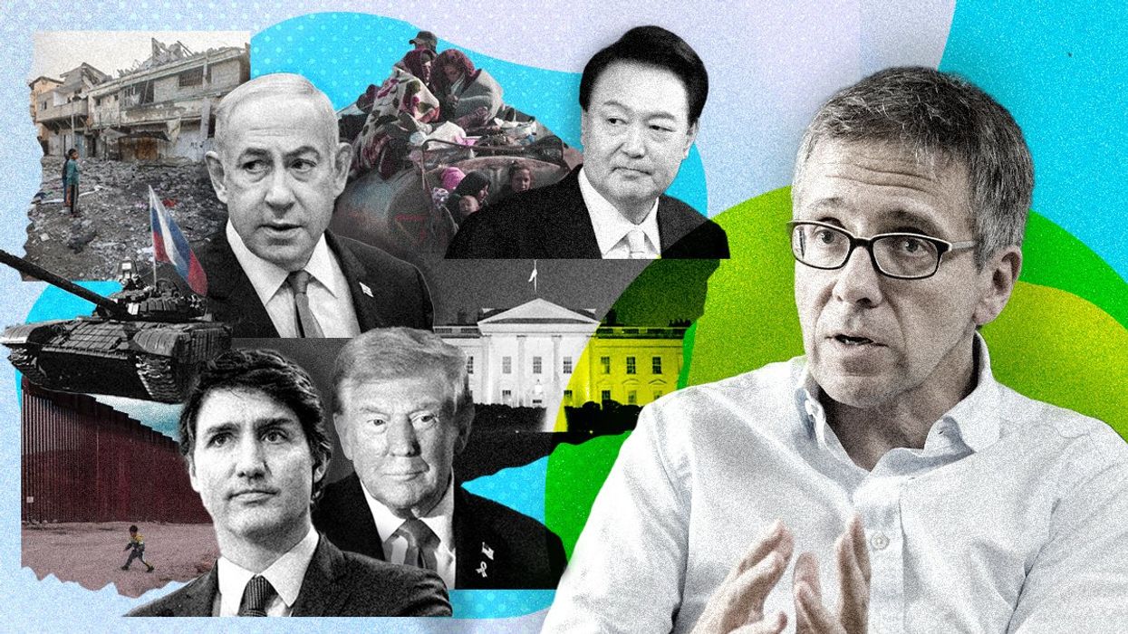 Ian Bremmer surrounded by world leaders.