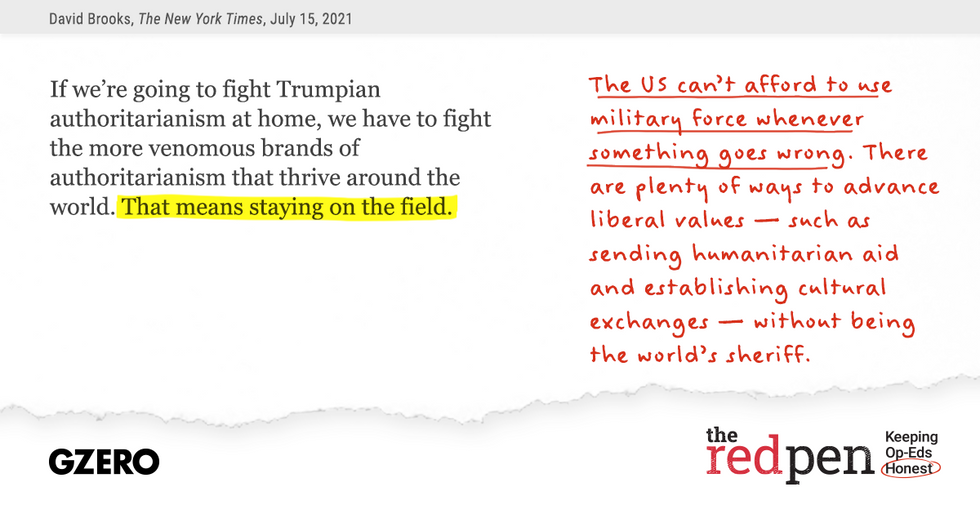 If we're going to fight Trumpian authoritarianism at home, we have to fight the more venomous brands of authoritarianism that thrive around the world.