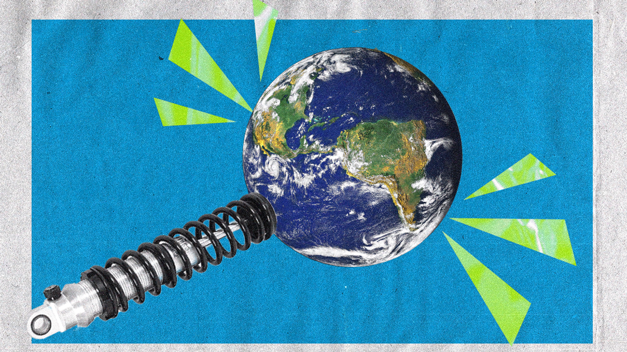 Illustration of the Earth under pressure: Resilience in an era of crisis