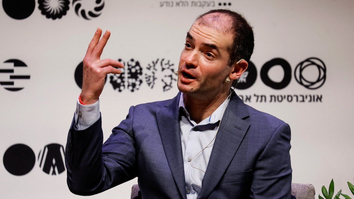 ​Ilya Sutskever, co-Founder and Chief Scientist of OpenAI speaks during a talk at Tel Aviv University in Tel Aviv, Israel June 5, 2023. 