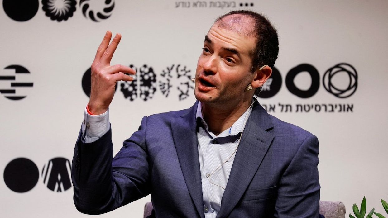 Ilya Sutskever, co-Founder and Chief Scientist of OpenAI speaks during a talk at Tel Aviv University in Tel Aviv, Israel June 5, 2023.