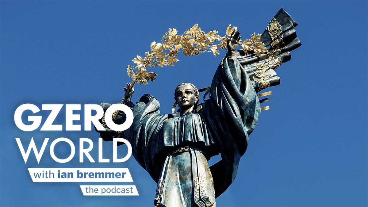image of a statue with GZERO World with ian bremmer - the podcast