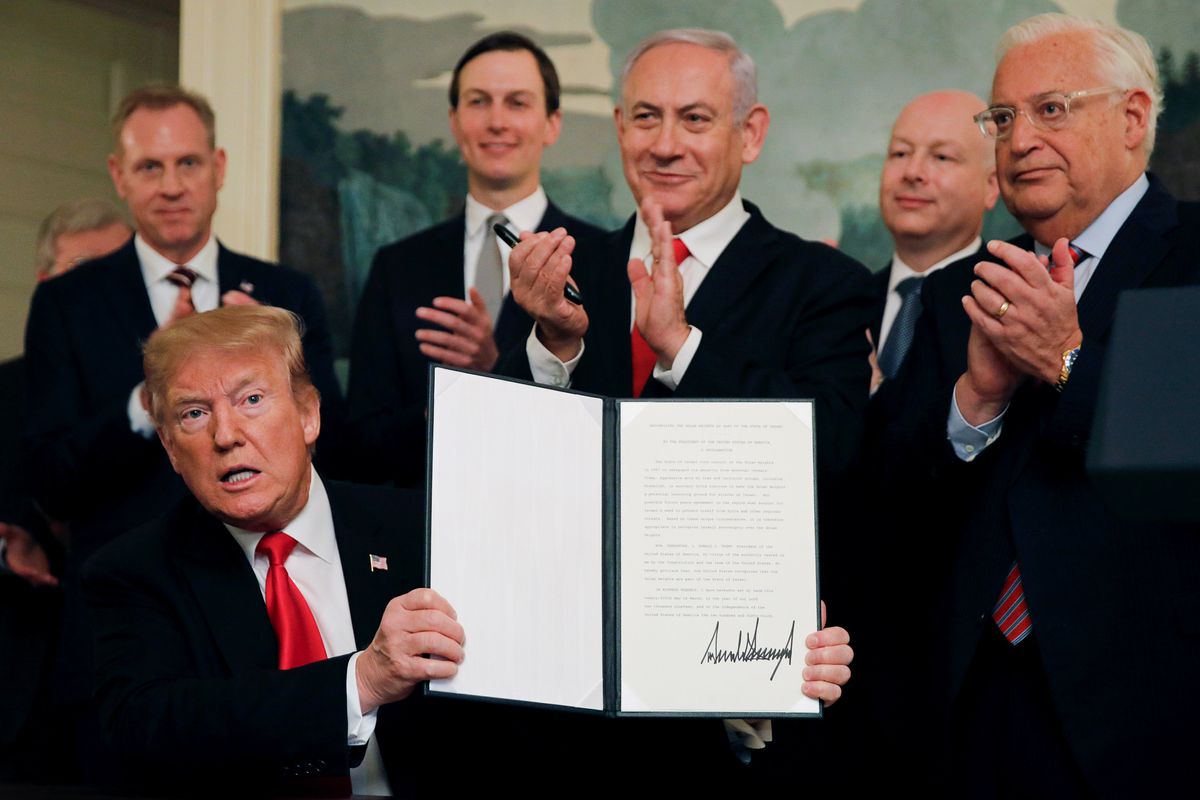 GOLAN GOALS: NETANYAHU GETS A BOOST FROM TRUMP