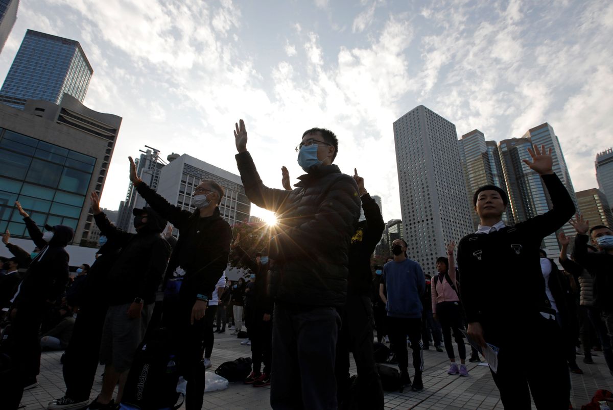 Protests and troops...in Hong Kong