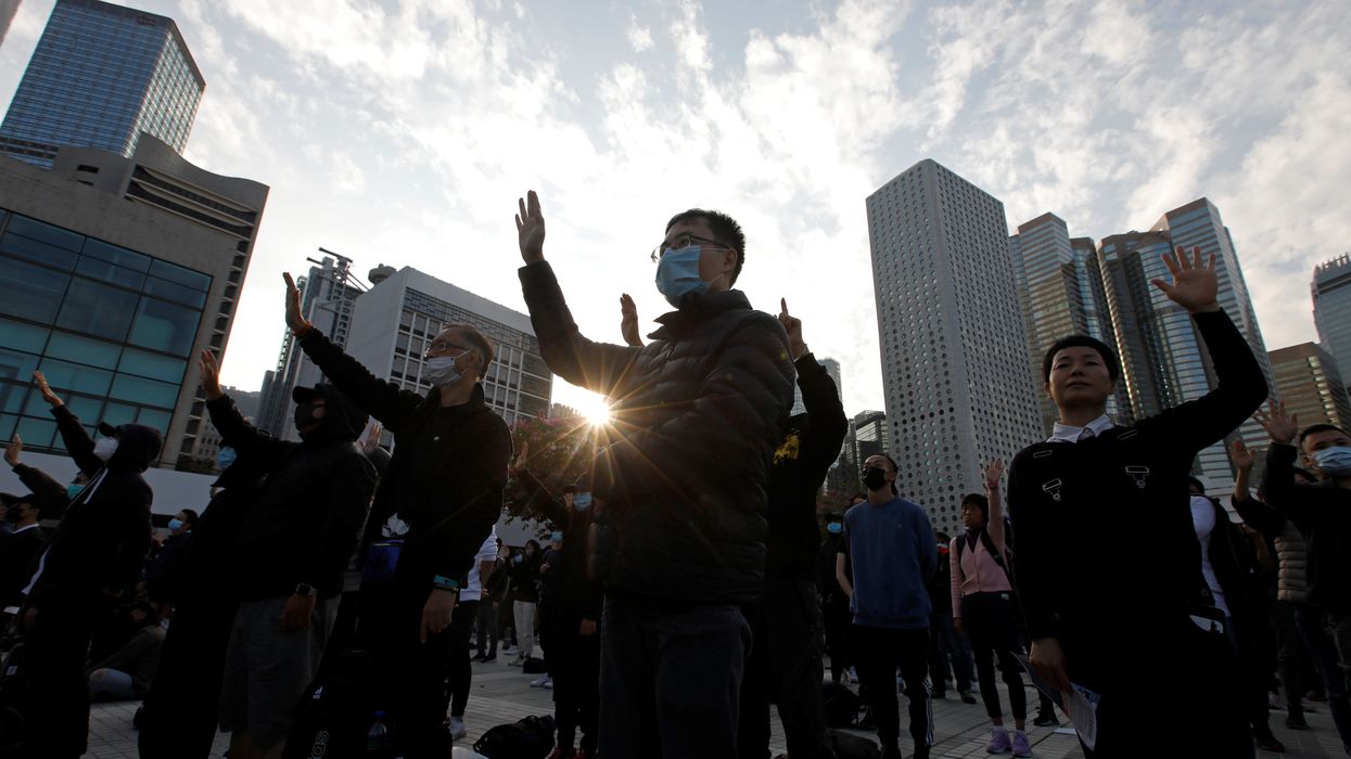 Protests and troops...in Hong Kong
