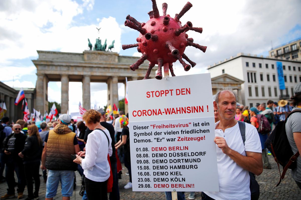 Hard Numbers: Berlin's anti-lockdown protests, global COVID cases top 25 million, divided Americans, Oslo bunker tragedy