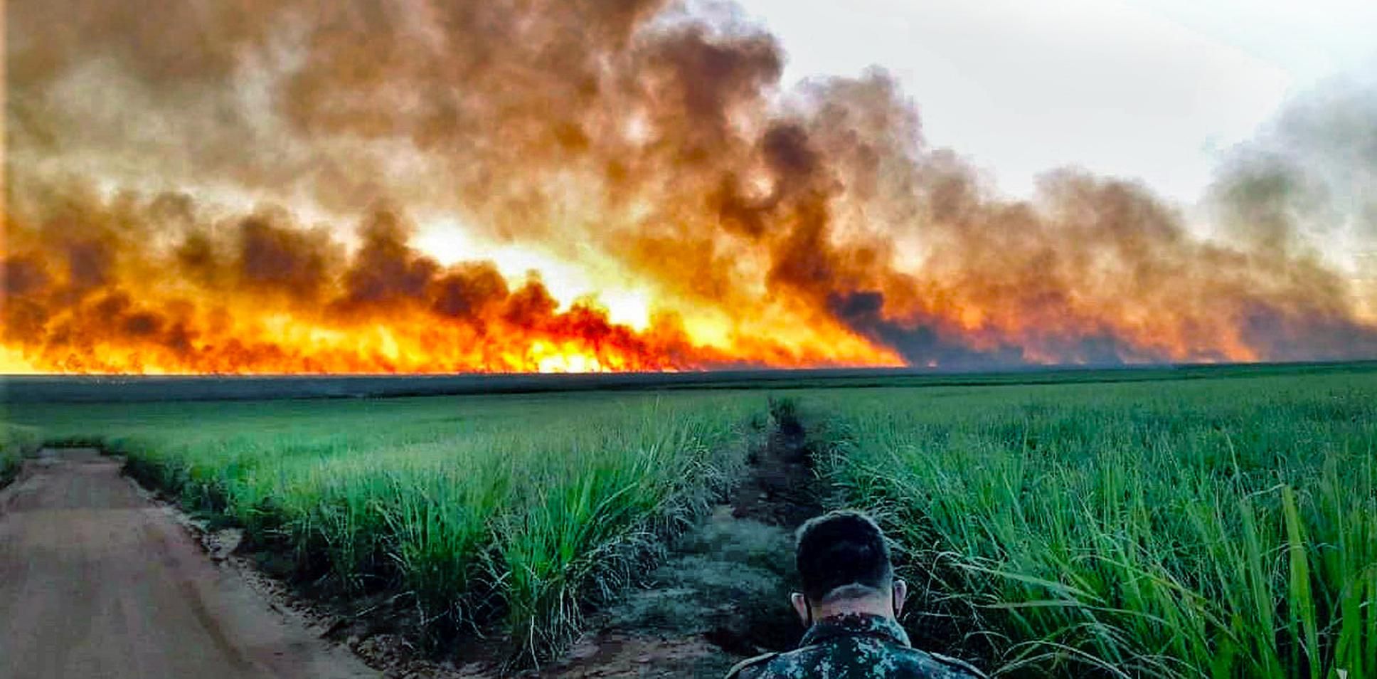 Amazonas, Brazil. The photo shows the forest fires that affect the Amazon rainforest in Brazil and that have increased to their highest level since 2008.