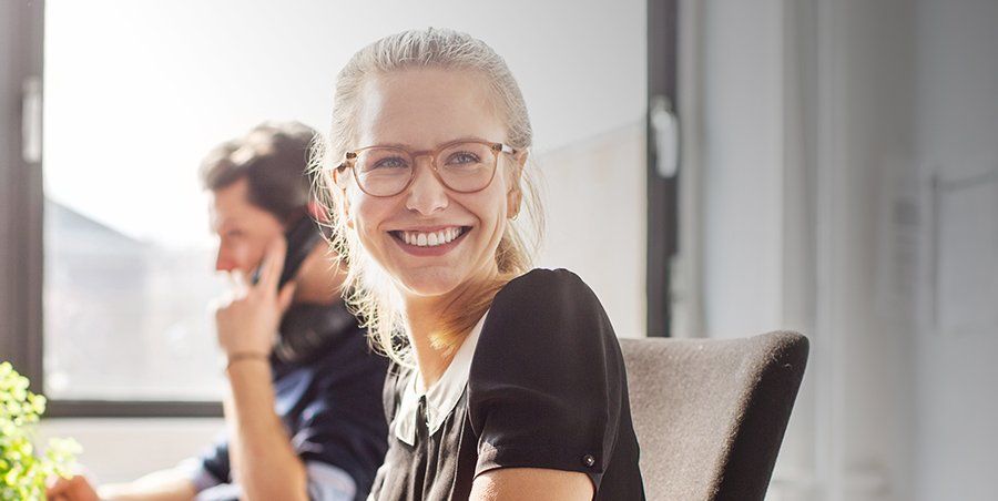 Woman smiling