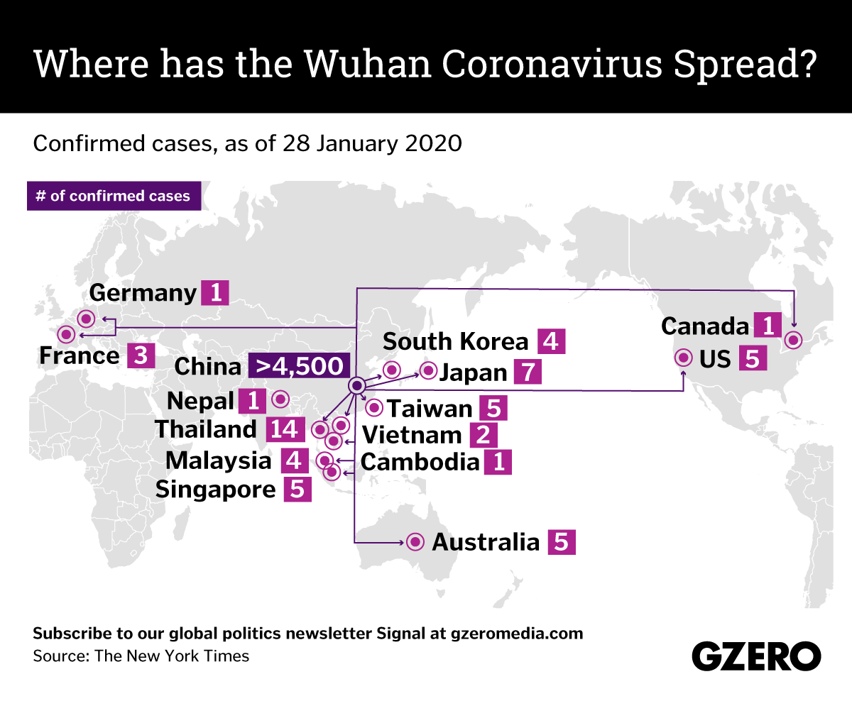 The Graphic Truth: Where has the Wuhan coronavirus spread?