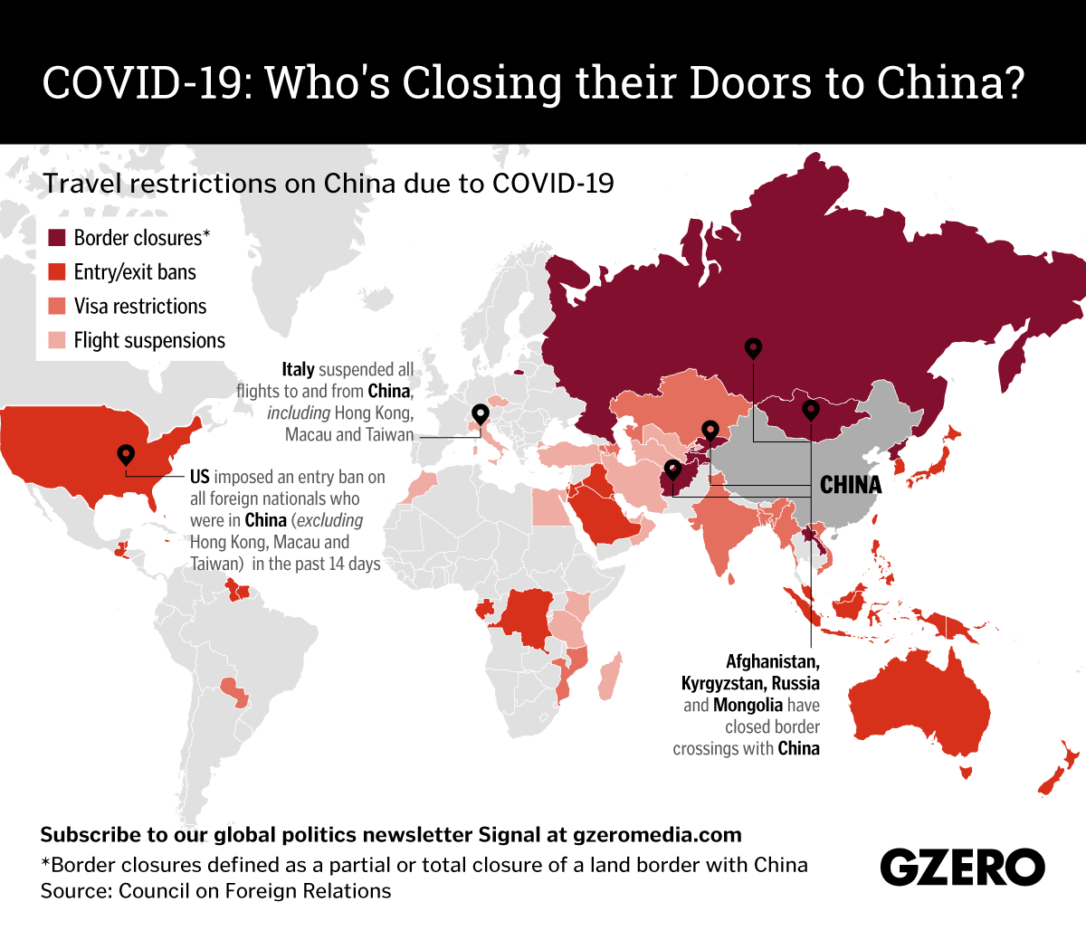 The Graphic Truth: Who's closing their doors to China due to COVID-19?