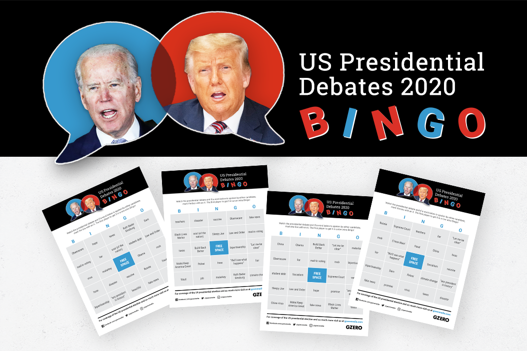 GZERO Presidential Debate Bingo Sept 29 2020